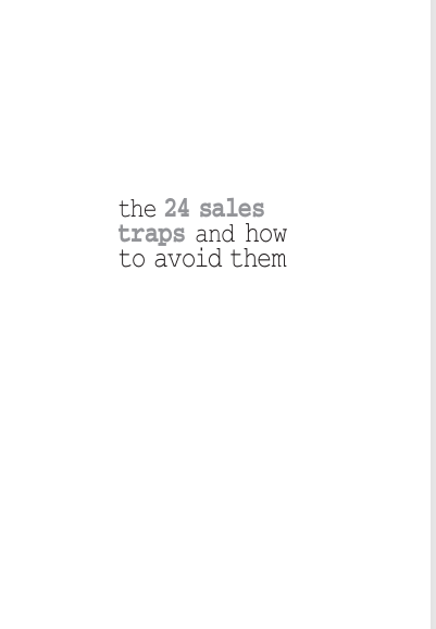 The 24 Sales Traps and how to Avoid Them